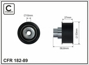 Фото Ролік 53x27x10 OPEL ASTRA 1.7D 91-- Caffaro 182-89