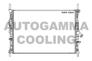 Фото Радіатор, охолодження двигуна AUTOGAMMA 105590