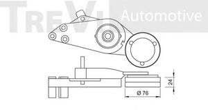 Фото Натяжная планка, поликлиновой ремень TREVI AUTOMOTIVE TA1550