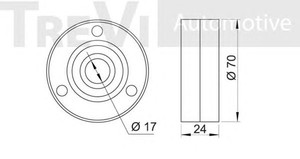 Фото Паразитний / провідний ролик, поліклиновий ремінь TREVI AUTOMOTIVE TA1542