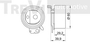 Фото Натяжний ролик, ремінь ГРМ TREVI AUTOMOTIVE TD1508