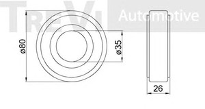 Фото Комплект подшипника ступицы колеса TREVI AUTOMOTIVE WB1429