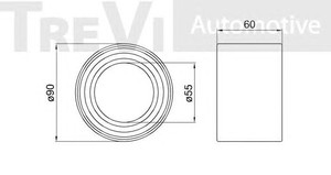 Фото Комплект подшипника ступицы колеса TREVI AUTOMOTIVE WB1645