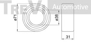 Фото Комплект подшипника ступицы колеса TREVI AUTOMOTIVE WB1751