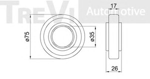 Фото Комплект подшипника ступицы колеса TREVI AUTOMOTIVE WB1905