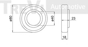 Фото Комплект подшипника ступицы колеса TREVI AUTOMOTIVE WB2168