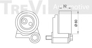 Фото Натяжний ролик, ремінь ГРМ TREVI AUTOMOTIVE TD1330
