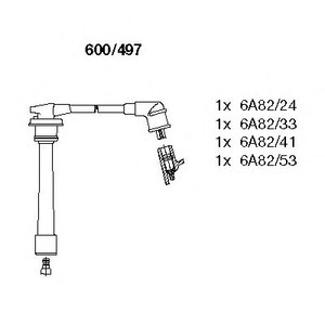 Фото Проводи запалювання Hyundai Elantra 2.0 00-06 (к-кт) BREMI 600/497