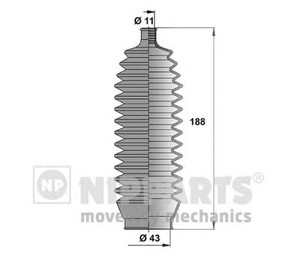 Фото Комплект пильовика, приводний вал Nipparts J2847010