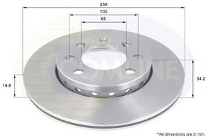 Фото Гальмівний диск COMLINE ADC1454V