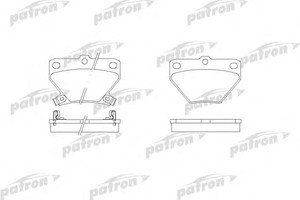 Фото Комплект гальмівних колодок, дискове гальмо Patron PBP1395