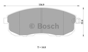 Фото Комлект гальмівних колодок, дисковий механізм Bosch 0 986 AB1 407