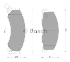 Фото Комплект гальмівних колодок, дискове гальмо Bosch 0 986 AB2 351