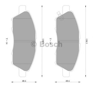 Фото Комплект гальмівних колодок, дискове гальмо Bosch 0 986 AB2 507