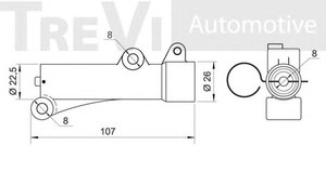 Фото Успокоитель, зубчатый ремень TREVI AUTOMOTIVE TD1663