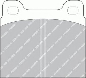 Фото Комлект гальмівних колодок, дисковий механізм Ferodo FDB2H