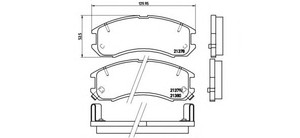 Фото Комлект гальмівних колодок, дисковий механізм Brembo P 24 024