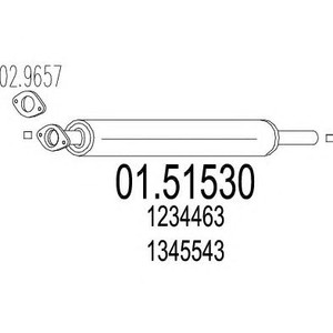 Фото Середній глушник вихлопних газів MTS 01.51530