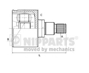 Фото Шарнірний комплект, приводний вал Nipparts N2834003