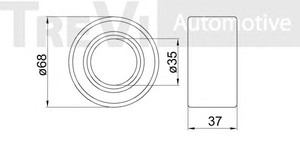 Фото Комплект подшипника ступицы колеса TREVI AUTOMOTIVE WB1289