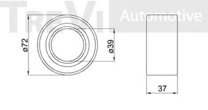 Фото Комплект подшипника ступицы колеса TREVI AUTOMOTIVE WB1327