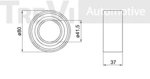 Фото Комплект подшипника ступицы колеса TREVI AUTOMOTIVE WB1349