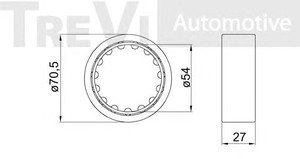 Фото Комплект подшипника ступицы колеса TREVI AUTOMOTIVE WB1361