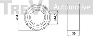 Фото Комплект подшипника ступицы колеса TREVI AUTOMOTIVE WB1985