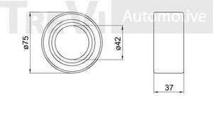 Фото Комплект подшипника ступицы колеса TREVI AUTOMOTIVE WB2265