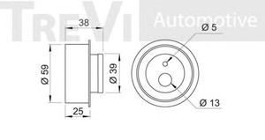 Фото Натяжний ролик, ремінь ГРМ TREVI AUTOMOTIVE TD1137