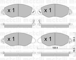 Фото Колодки гальмівні (передні) Ford Transit 00-06 Metelli 22-0536-0