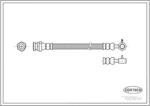 Фото Гальмівний шланг Corteco 19036191