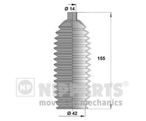 Фото Комплект пильовика, приводний вал Nipparts N2846014