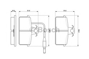 Фото Комплект гальмівних колодок, дискове гальмо Bosch 0 986 424 081