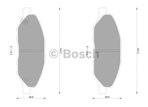 Фото Комплект гальмівних колодок, дискове гальмо Bosch 0 986 AB1 077