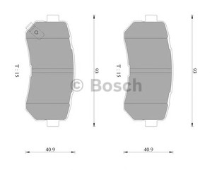 Фото Комплект гальмівних колодок, дискове гальмо Bosch 0 986 AB3 099