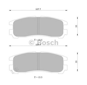 Фото Комплект гальмівних колодок, дискове гальмо Bosch 0 986 AB9 210