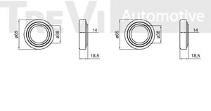 Фото Комплект подшипника ступицы колеса TREVI AUTOMOTIVE WB1956