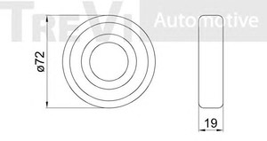 Фото Комплект подшипника ступицы колеса TREVI AUTOMOTIVE WB2162