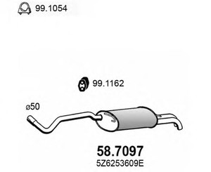 Фото Глушитель выхлопных газов конечный ASSO 58.7097