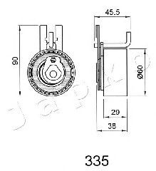 Фото Натяжний ролик, ремінь ГРМ JAPKO 45335