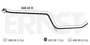 Фото Труба вихлопного газу ERNST 540438