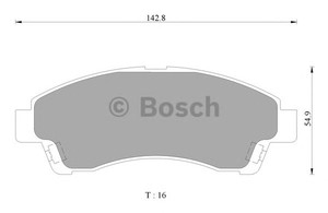 Фото Комплект гальмівних колодок, дискове гальмо Bosch 0 986 AB1 127