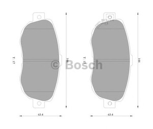 Фото Комплект гальмівних колодок, дискове гальмо Bosch 0 986 AB2 256