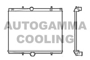 Фото Радіатор, охолодження двигуна AUTOGAMMA 104503