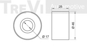 Фото Паразитный / ведущий ролик, зубчатый ремень TREVI AUTOMOTIVE TD1448