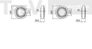 Фото Комплект подшипника ступицы колеса TREVI AUTOMOTIVE WB1826