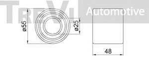 Фото Комплект подшипника ступицы колеса TREVI AUTOMOTIVE WB2365