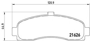 Фото Комлект гальмівних колодок, дисковий механізм Brembo P 56 031