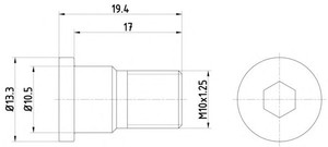 Фото Болт, диск тормозного механизма Behr Hella Service 8DZ 355 209-071